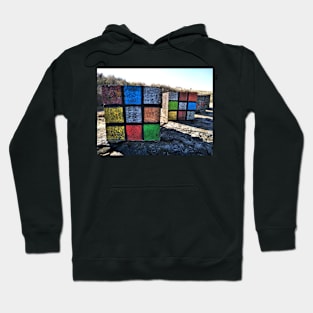 Rubic's Cube decorated beach defence block Hoodie